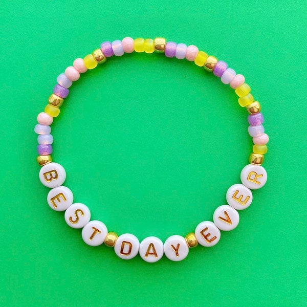 Best Day Ever Bead Bracelet Etsy