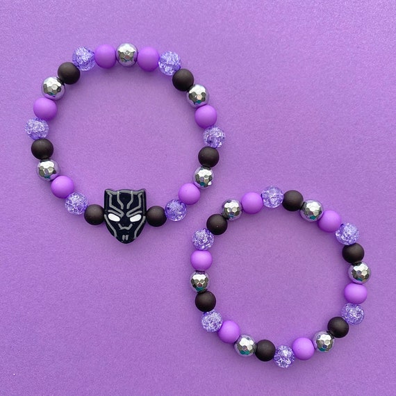 Black Panther Kinetic Energy Mask Bubbleyay Beaded Bracelet Etsy Canada