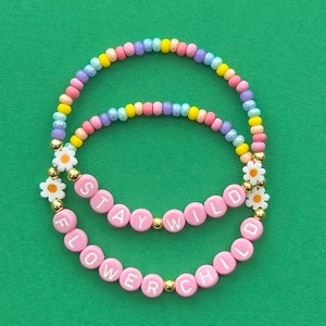 Stay Wild Flower Child Beaded Bracelets