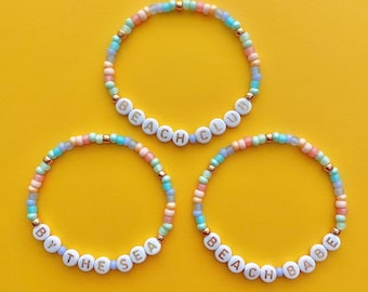 Beach Club Resort / Beach Babe / Pulseiras de contas By The Sea