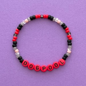Deadpool Dogpool Beaded Bracelet