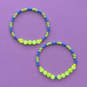 Luigi and Okie Dokie Beaded Bracelets