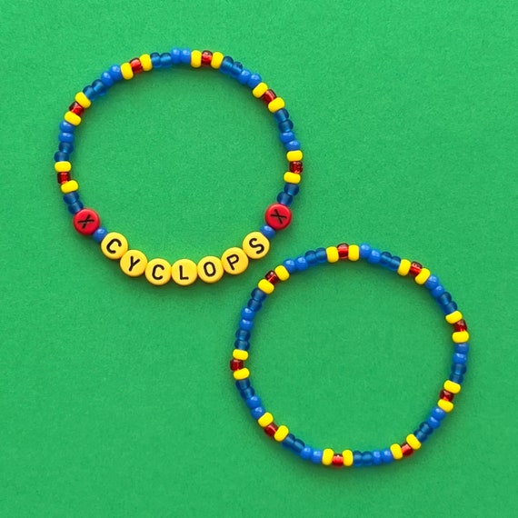 X-men Cyclops Beaded Bracelets - Etsy