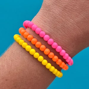 Hippy Bright Glass Midi Bubble Beaded Bracelets