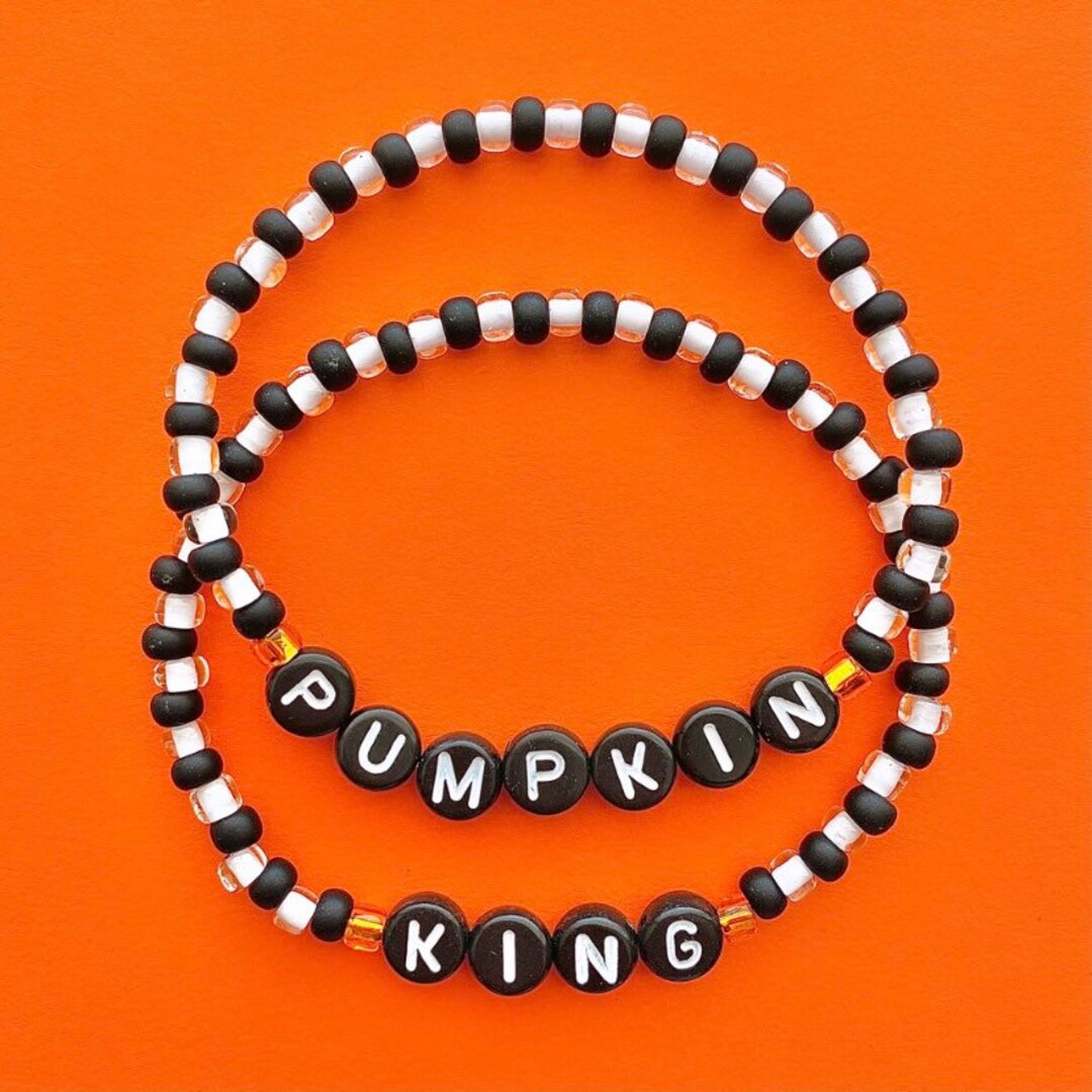 Nightmare Before Christmas Pumpkin King Beaded Bracelets - Etsy