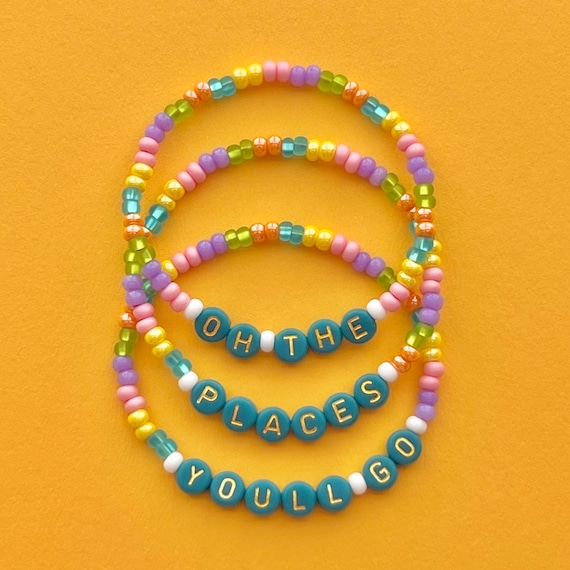 Seuss Oh the Places You'll Go Beaded Bracelets