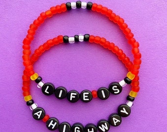 Cars Life Is A Highway Beaded Bracelets