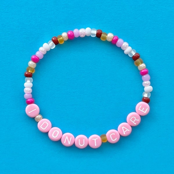 I Donut Care Beaded Bracelet