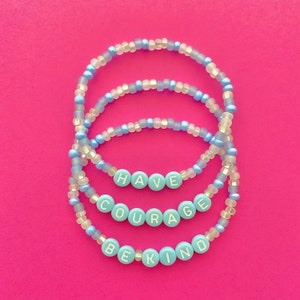 Cinderella Have Courage Be Kind Beaded Bracelets