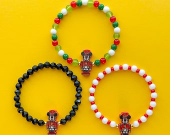 Mickey Toy Soldier Beaded Bracelet