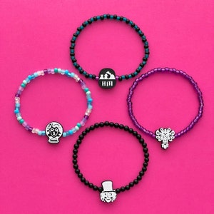 Haunted Mansion Hatbox Ghost Madame Leota Wallpaper Doom Buggy Beaded Bracelets