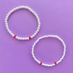 Vampire Bite Pearl & Beaded Bracelet