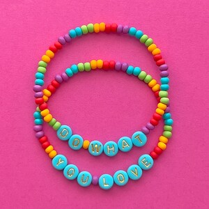 Do What You Love FoTA Rainbow Beaded Bracelets