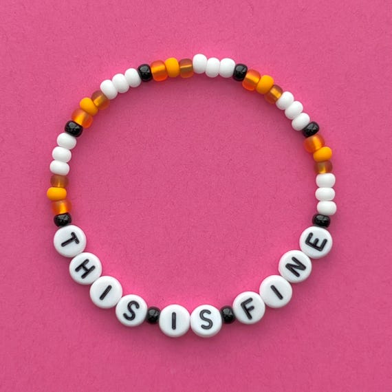 This Is Fine Olaf Frozen Beaded Bracelet