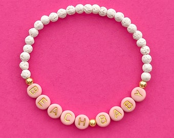 Beach Baby Coral Rock Beaded Bracelet