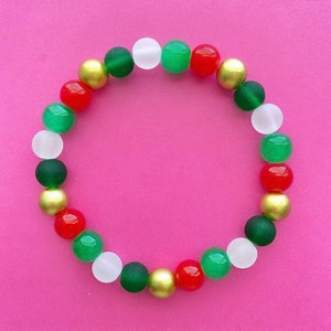 Christmas BubbleYay Beaded Bracelet