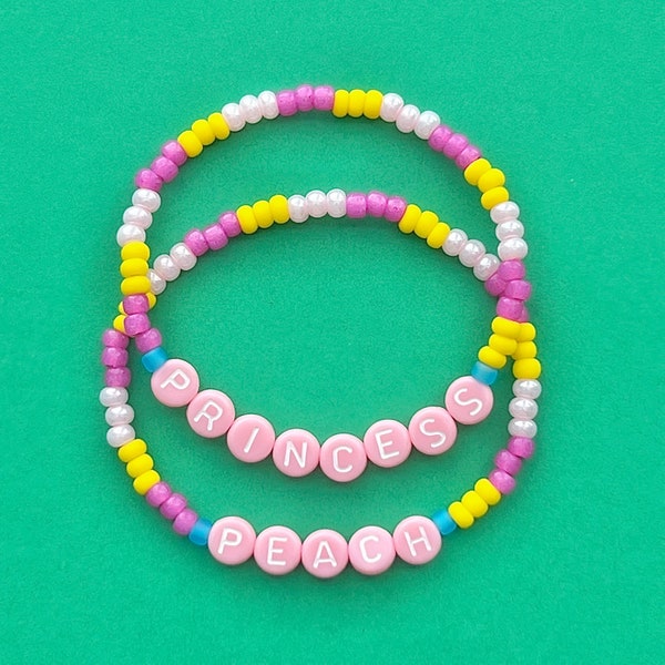 Princess Peach Beaded Bracelets