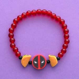 Limited Edition Deadpool Tacos & Mask Beaded Bracelet