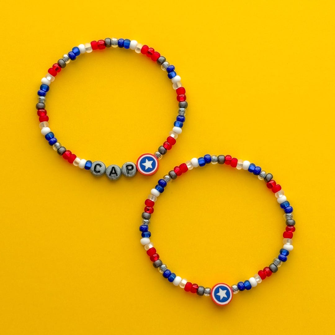 Cap Mini Shield Beaded Bracelets - Etsy