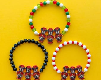 Mickey Toy Soldier Row Beaded Bracelet
