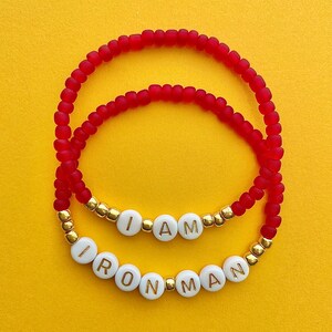 Iron Man I Am Iron Man Beaded Bracelet