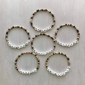 Hamilton Rise Up / My Shot / Inimitable / Satisfied / Wait For It / Raise A Glass Beaded Bracelets