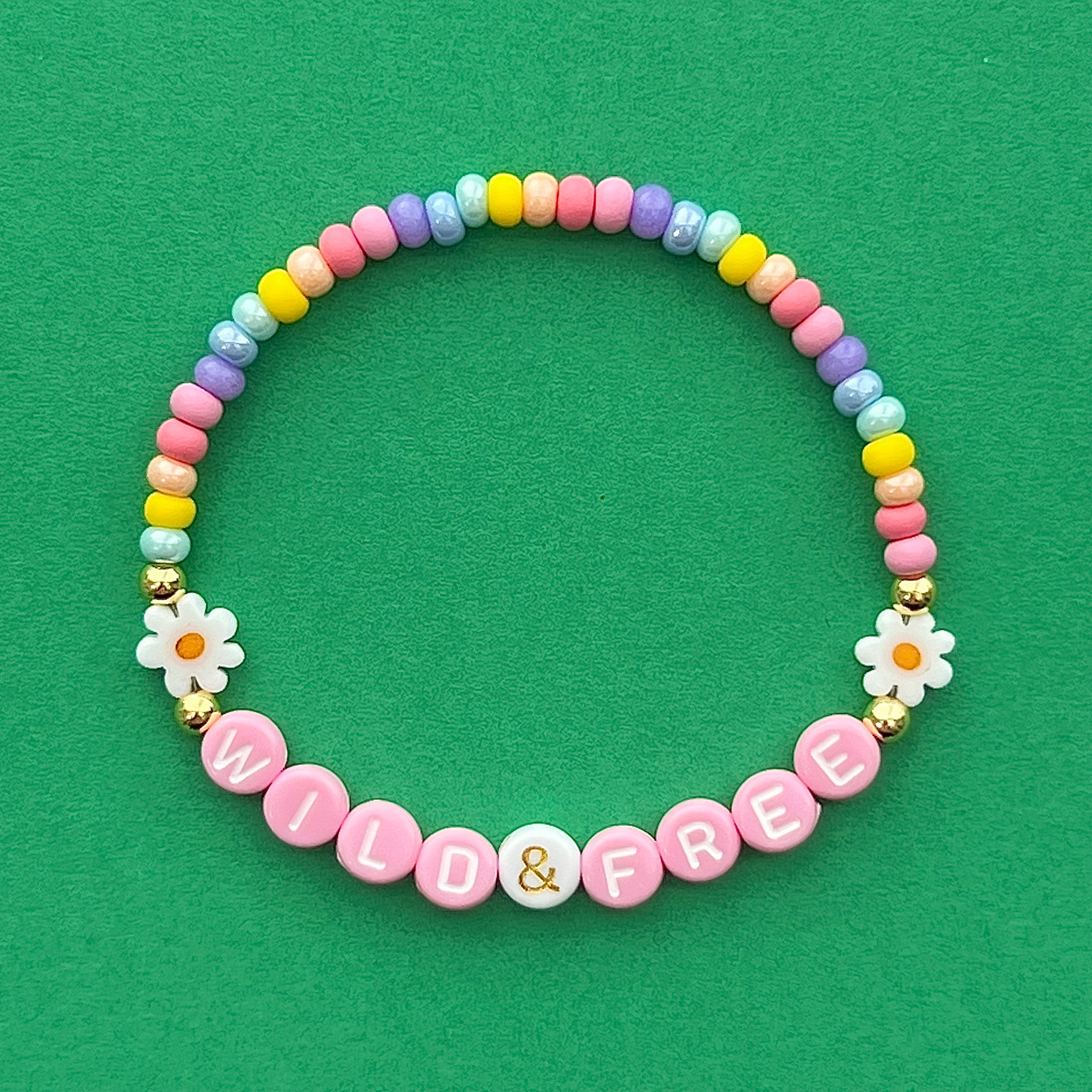 Wild & Free Daisy Beaded Bracelet - Etsy
