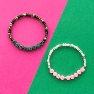 Wizard of Oz Good Witch & Bad Witch Beaded Bracelets