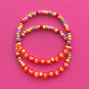 Dr. Seuss The Lorax I Speak For The Trees Beaded Bracelets