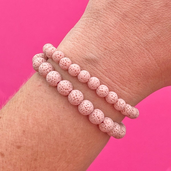 Pink Sand Coral Rock Midi & BubbleYay Beaded Bracelet