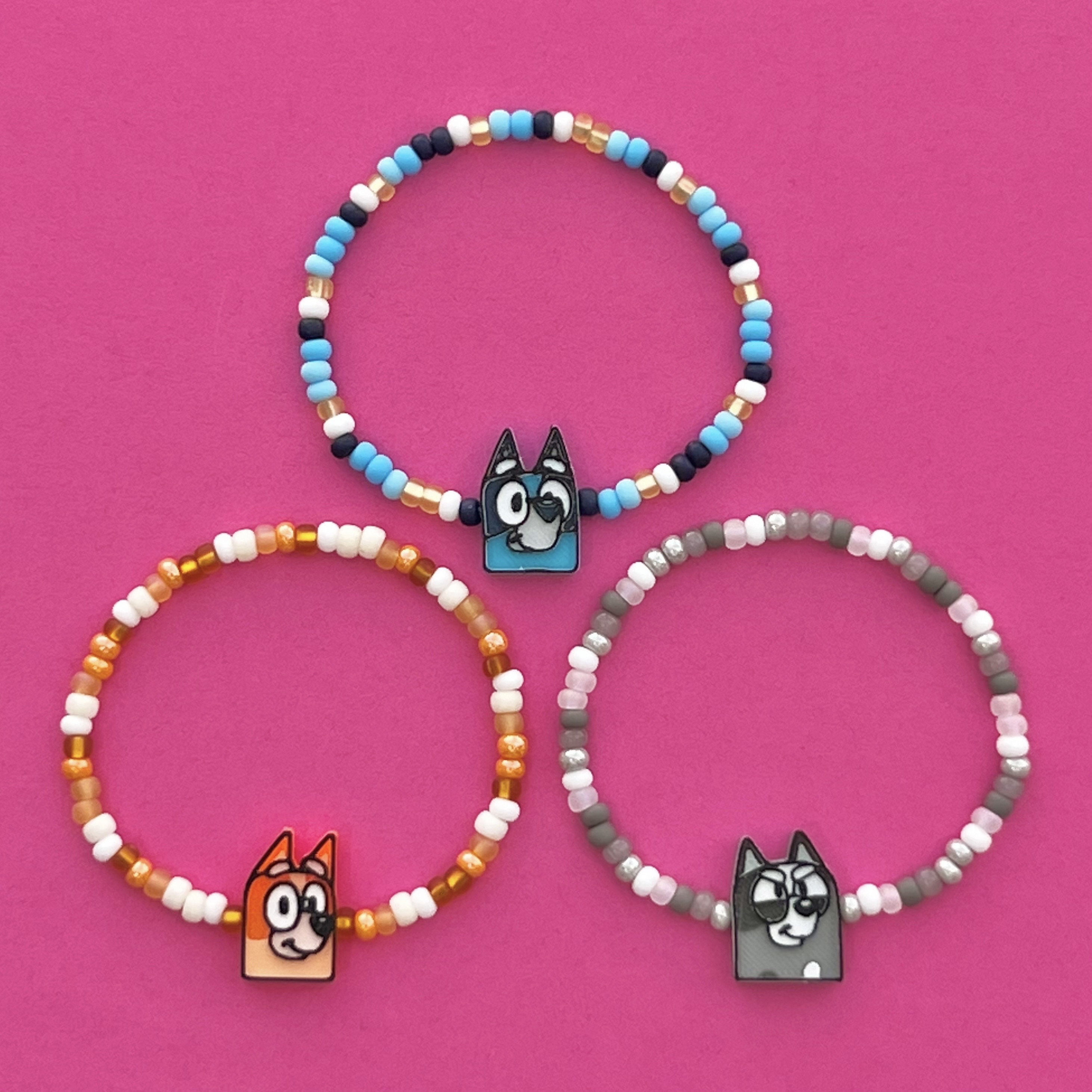 ブルーイビンゴとマフィンチャームビーズブレスレット - Etsy 日本