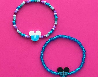 Mickey Menorah Beaded Bracelets