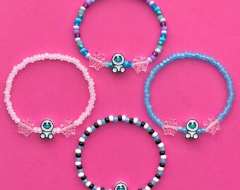 Snowgie „Flake“ Gefrorenes Perlenarmband