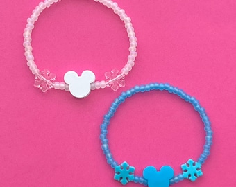 Mickey Schneeflocke Perlen Armband