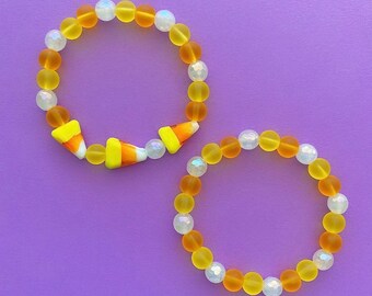 Candy Corn BubbleYay Beaded Bracelets