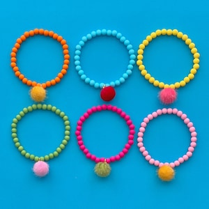 Mix & Match Truffula Tree Pom Beaded Bracelets