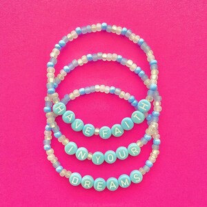 Cinderella Have Faith In Your Dreams Beaded Bracelets