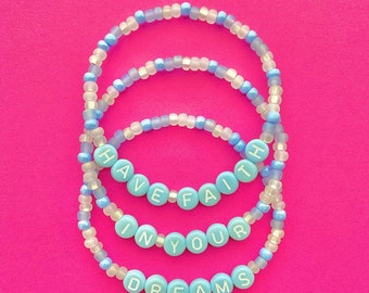 Pulseras de cuentas Ten fe en tus sueños de Cenicienta