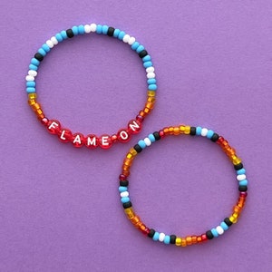 Human Torch Flame On Beaded Bracelets