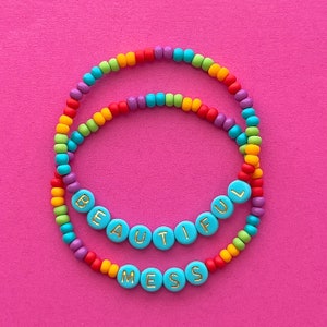 Beautiful Mess FoTA Rainbow Beaded Bracelets