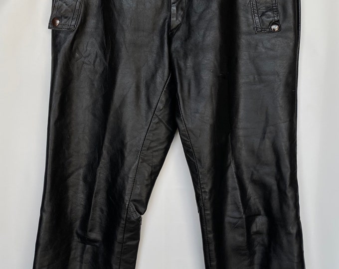 Vintage Foster and Son / Top Gear Leather Pants / Size 33 - Etsy