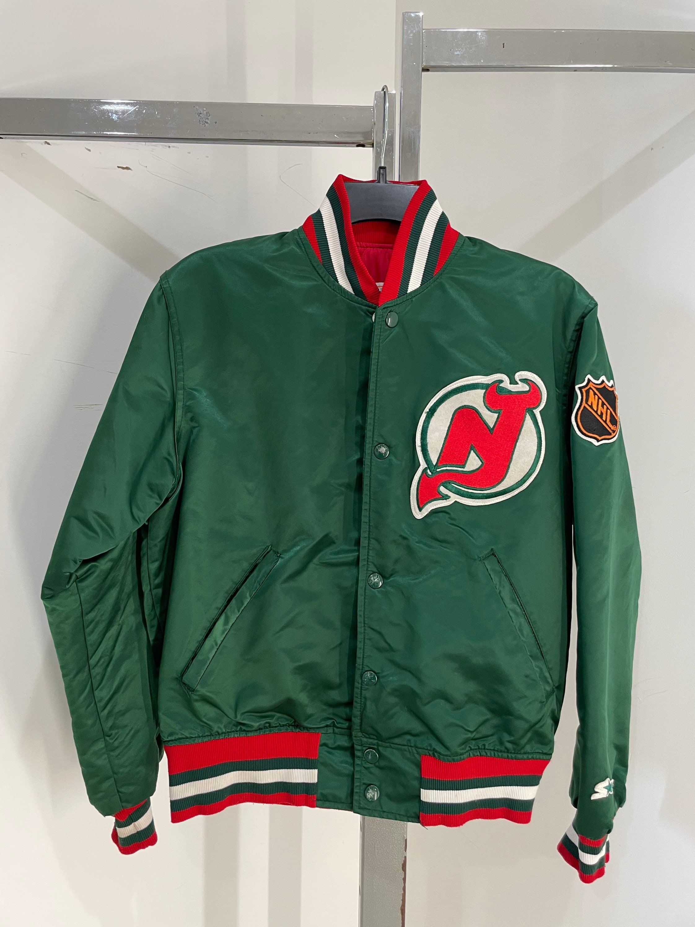 Vintage New Jersey Devils Starter Jacket Mens Medium 90's Red NHL