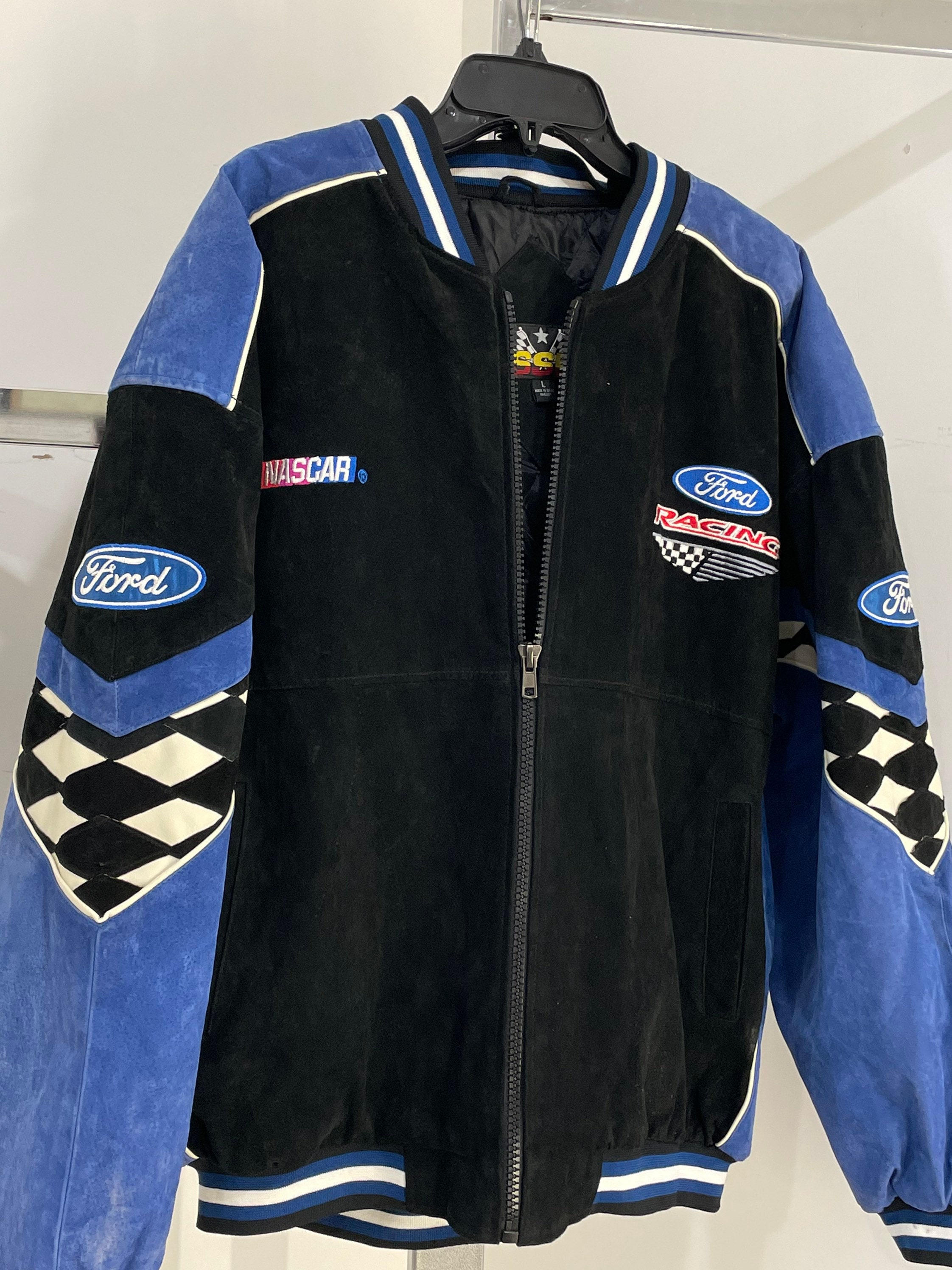 Vintage Essex Ford Racing Nascar Mens Varsity Jacket Multi Etsy