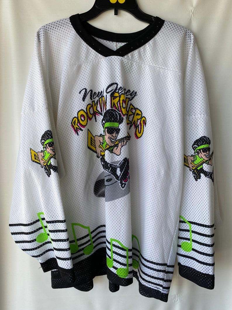 Rare vintage CCM RHI New Jersey rocking rollers hockey jersey LXL