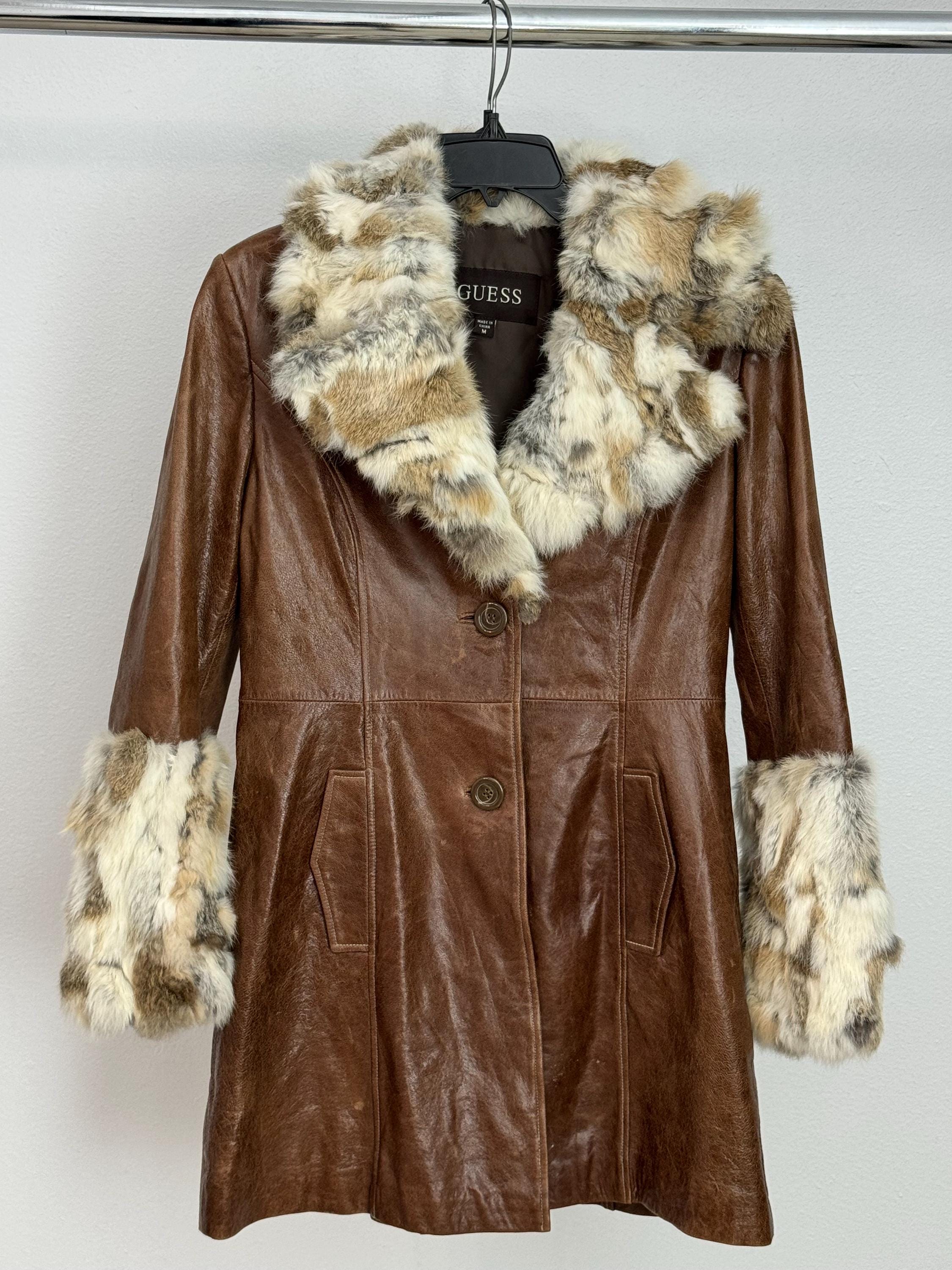 Guess fur jacket - Etsy 日本
