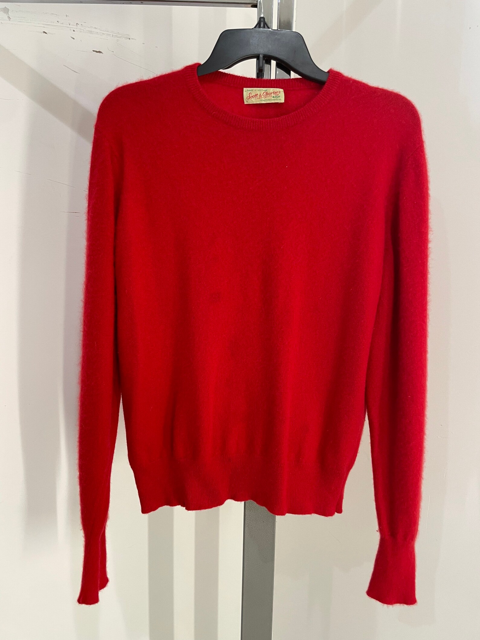 Scott Charters Vintage Scotland red Cashmere Sweater/ M | Etsy