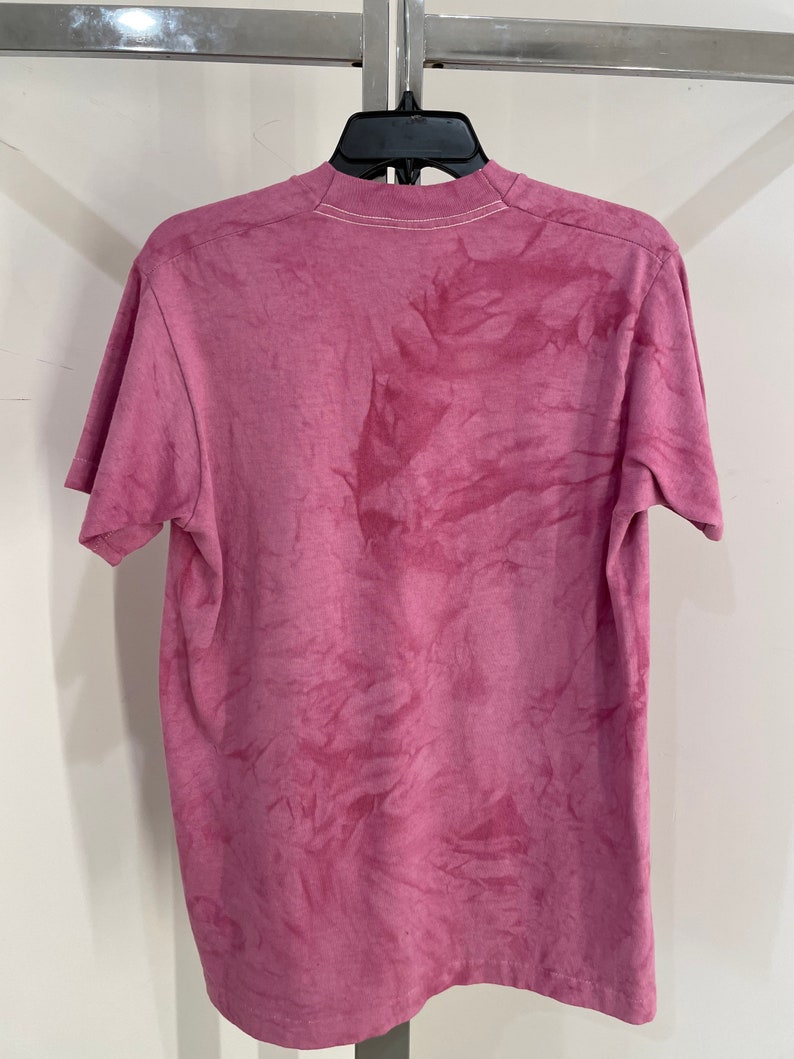 Vintage 90\u2019s fruit of the loom Angels Orleans James dean Marilyn Monroe Elvis Presley hand dyed fuchsia pink Single stitched M