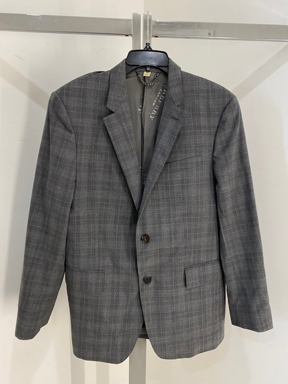 Burberry London Mens Grey Wool Sport Coat/suit Jacket / Size |