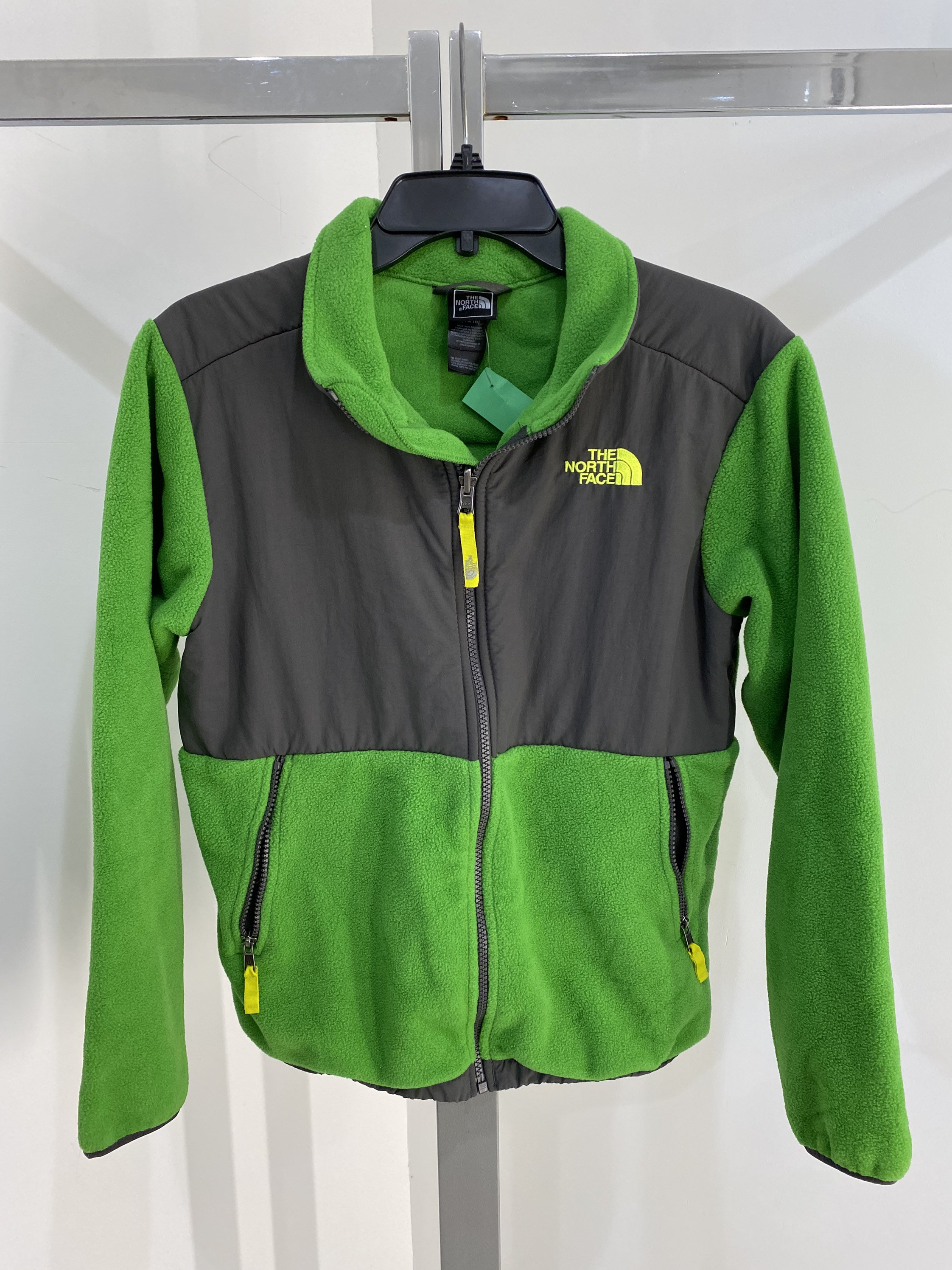 Neon green north shop face jacket