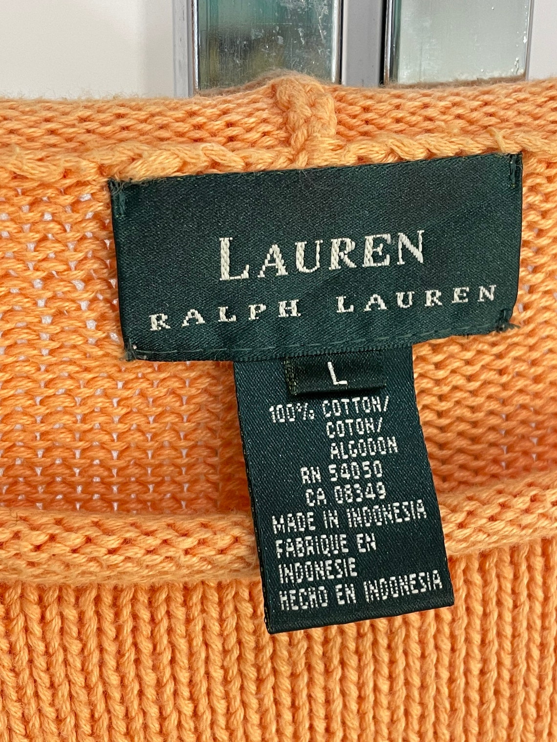 Vintage Green label Ralph Lauren soleil embrassé coton tricoté Etsy